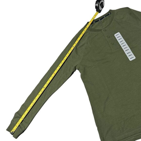 Gap Men's Long Sleeve Henley - Four Leaf Clover - Size Small - Picture 9 of 9